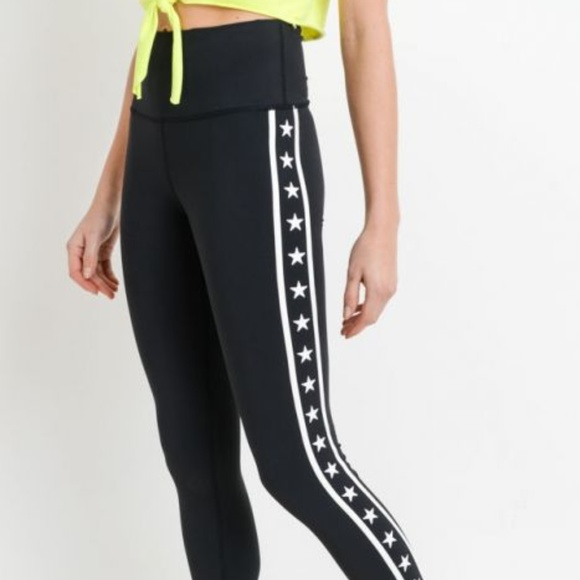 Mono B Pants - Highwaist Stars and Stripes Leggings